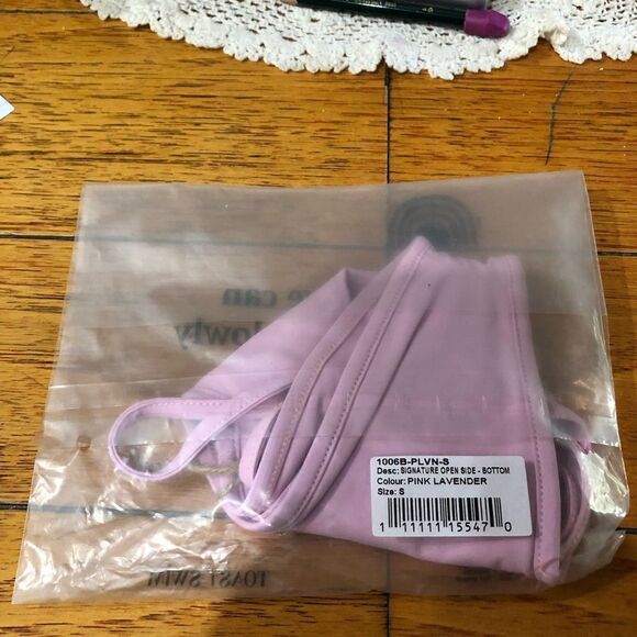 NWT Toast Swim Signature Open Side Cheeky Bikini Bottom Pink Lavender - S - Picture 10 of 10
